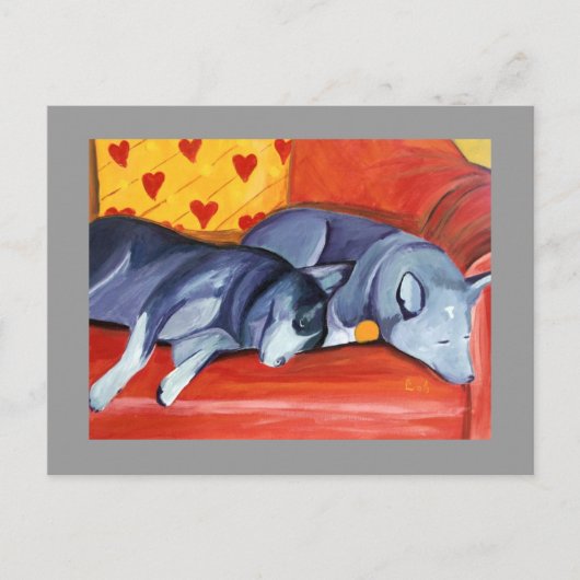 Door hart briefkaart (Voorkant)