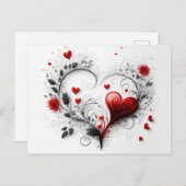 Door hart ontworpen briefkaart (Voorkant / Achterkant)