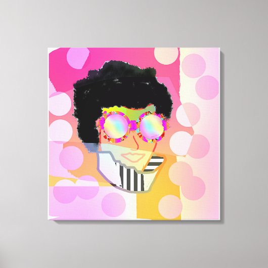 Door hartverwant spiegels kijken canvas afdruk (Voorkant)