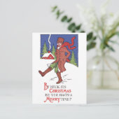 Door Heck is het kerstkerstkerstkaart Briefkaart (Staand voorkant)