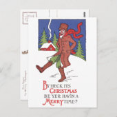 Door Heck is het kerstkerstkerstkaart Briefkaart (Voorkant / Achterkant)