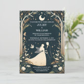 Door heks magische droom mystieke sterren maan bru kaart (Staand voorkant)