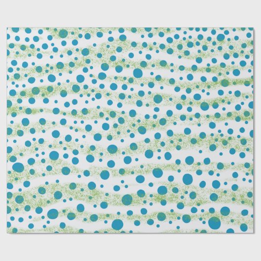 Door het Blauwe en Groene Abstracte Ontwerp van he Cadeaupapier (Vlak)