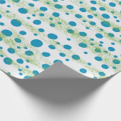 Door het Blauwe en Groene Abstracte Ontwerp van he Cadeaupapier (Hoek)