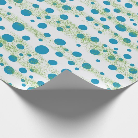 Door het Blauwe en Groene Abstracte Ontwerp van he Cadeaupapier (Hoek)