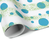 Door het Blauwe en Groene Abstracte Ontwerp van he Cadeaupapier (Rol Hoek)