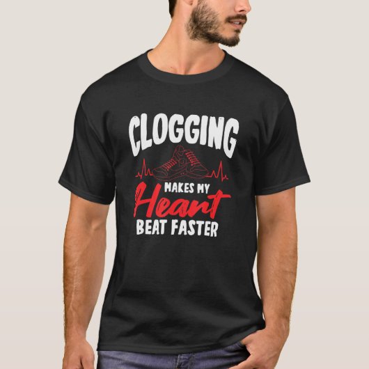 Door het blokkeren wordt mijn hart sneller geslage t-shirt (Voorkant)