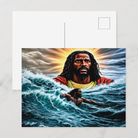 Door het Briefkaart Troubled Waters (Voorkant / Achterkant)