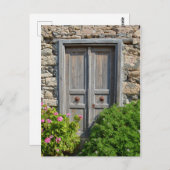 Door het Briefkaart van de houten deur (Voorkant / Achterkant)