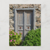 Door het Briefkaart van de houten deur (Voorkant)