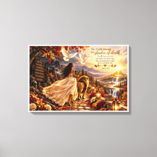 Door het dal zal ik geen kwaad vrezen | Psalm 23 Canvas Afdruk