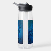 Door het glas, huilende boomblauwe Abstracte kunst Waterfles (Rechts)