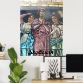 door het glas poster (Thuiskantoor)