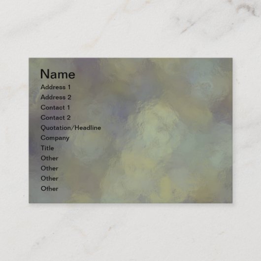 Door het glas visitekaartje (Voorkant)