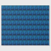 Door het glazen, blauwe huilende boom Abstract pat Cadeaupapier (Vlak)