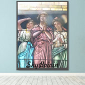 Door het glazen poster canvas afdruk (Insitu (Houten vloer))