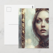 Door het Golden Mirror Alice Briefkaart (Voorkant / Achterkant)