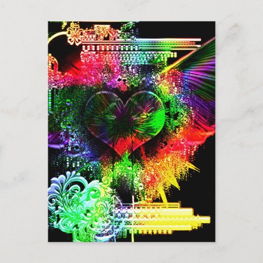 Door het hart 5 briefkaart (Voorkant)