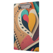 door het hart ontworpen klembord (Links)