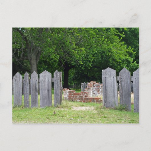 Door het hek briefkaart (Voorkant)