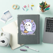 Door het hiernamaals vegen Schattig spookje Sticker (iPad Cover)