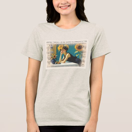Door het leven gaan - grappig Tri-Blend shirt (Voorkant)
