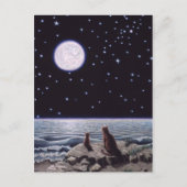 Door het licht van de Kat Fish Moon Briefkaart (Voorkant)