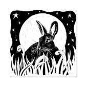 Door het licht van de maan, konijn rubberstempel (Afrduk)