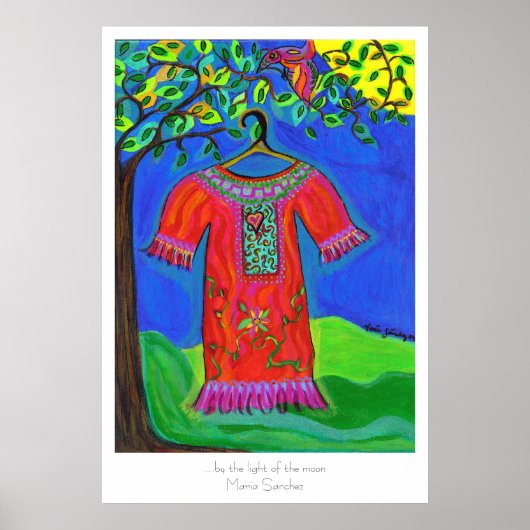 ..door het licht van de maan poster (Voorkant)