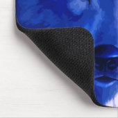 Door het licht van de Moon Blue Wolf Mousepad Muismat (Hoek)