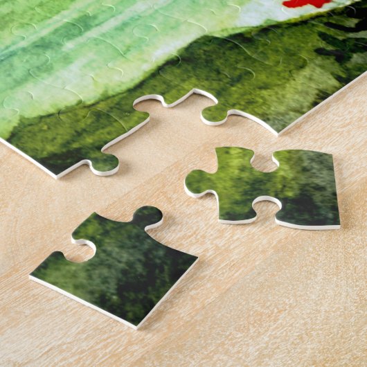 Door het licht van de Silvery Moon Jigzaag Puzzle Legpuzzel (Zijkant)