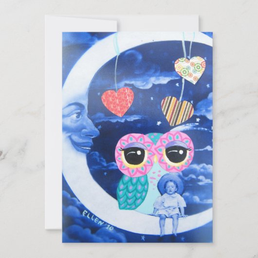 door het licht van het Baby shower van de zilverma Kaart (Voorkant)