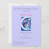 door het licht van het Baby shower van de zilverma Kaart (Achterkant)