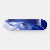 Door het licht van het moonblauw wolfskateboard persoonlijk skateboard (Horizontaal)