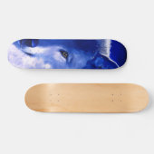 Door het licht van het moonblauw wolfskateboard persoonlijk skateboard (Horizontaal)