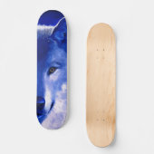 Door het licht van het moonblauw wolfskateboard persoonlijk skateboard (Voorkant)