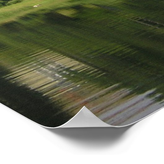 Door het meer in het zwarte bos poster (Hoek)