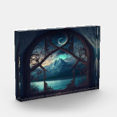 Door het Moonlit Venster Fotoblokken (Links)