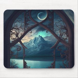 Door het Moonlit Venster Muismat