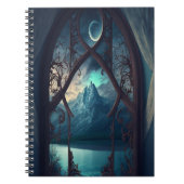 Door het Moonlit Venster Notitieboek (Voorkant)