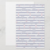 Door het Patroon van het Zee Briefpapier (Voorkant / Achterkant)