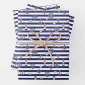 Door het patroon van het Zee Inpakpapier Vel (In situ)