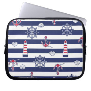 Door het patroon van het Zee Laptop Sleeve