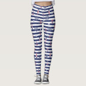 Door het patroon van het Zee Leggings (Voorkant)