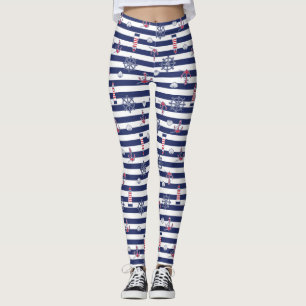 Door het patroon van het Zee Leggings