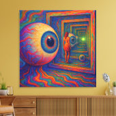 "Door het prisma van het zicht" Canvas Afdruk (Insitu (Woonkamer))