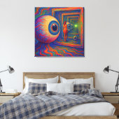 "Door het prisma van het zicht" Canvas Afdruk (Insitu (Slaapkamer))