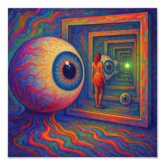 "Door het prisma van het zicht" Foto Afdruk (Voorkant)