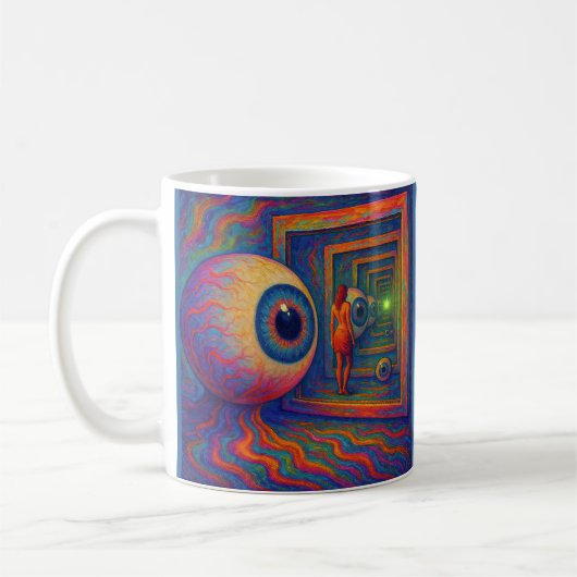 "Door het prisma van het zicht" Koffiemok (Links)