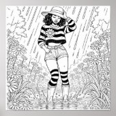 Door het Puddle Coloring Poster (Voorkant)